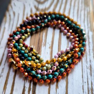 שרשרת/צמיד מתלפף דיסקית צבעונית קייצית שמחה