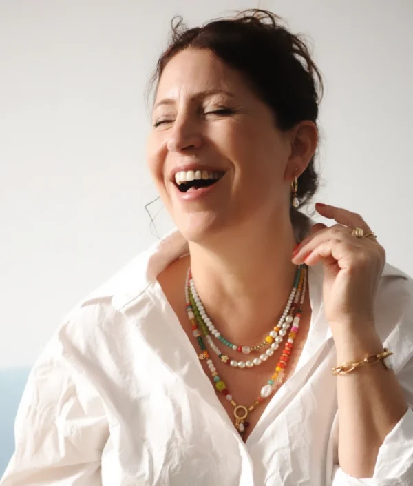 שרשרת ספרינג 3 שורות צבעונית חגיגית שבועות