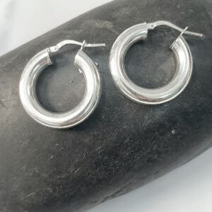 עגילי ג'יפסי כסף שמנמנים