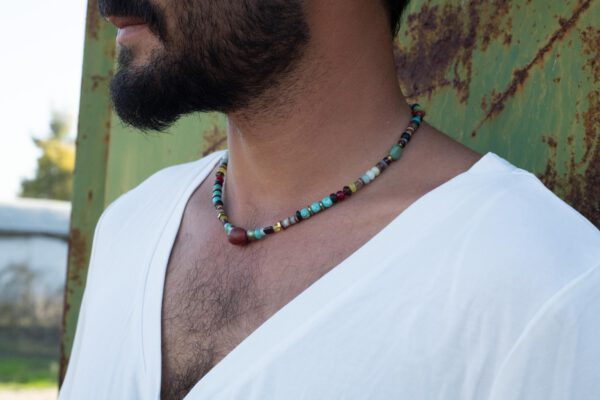 ⁦שרשרת אבני חן צבעונית⁩ – תמונה ⁦4⁩