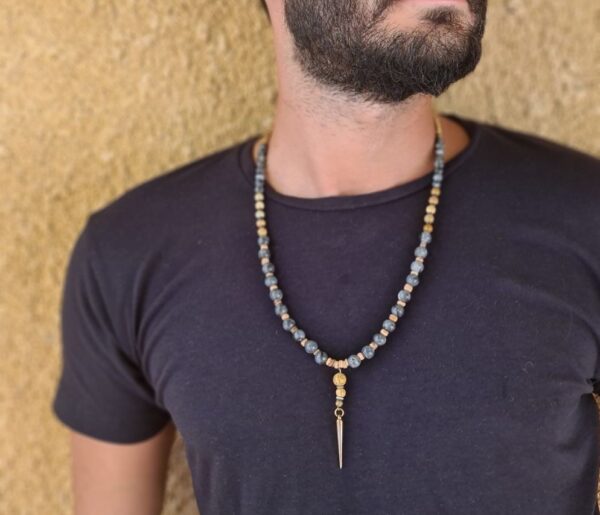 ⁦סט שרשראות אדמה ואבן - ג'ספר ולברדורייט⁩ – תמונה ⁦5⁩