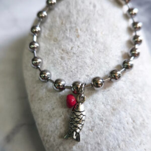 צמיד דיסקית ותליון דג