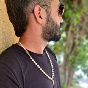 שרשרת מאלה לבנה