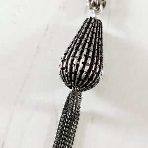 שרשרת סטיינלס סטיל וחרוט מעוטר