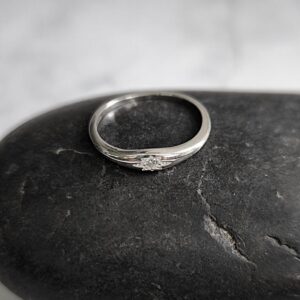 טבעת כסף כוכב זוהר