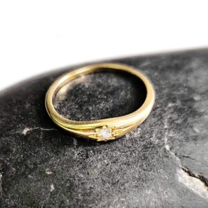 טבעת זהב כוכב זוהר