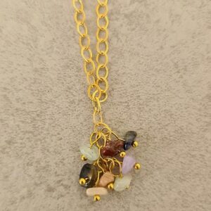 שרשרת אשכול אבני חן