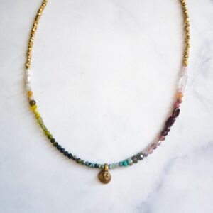 שרשרת בוהו אבני חן